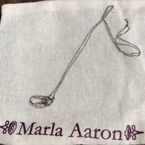 Marla Aaron Baby lock sterling silver necklace